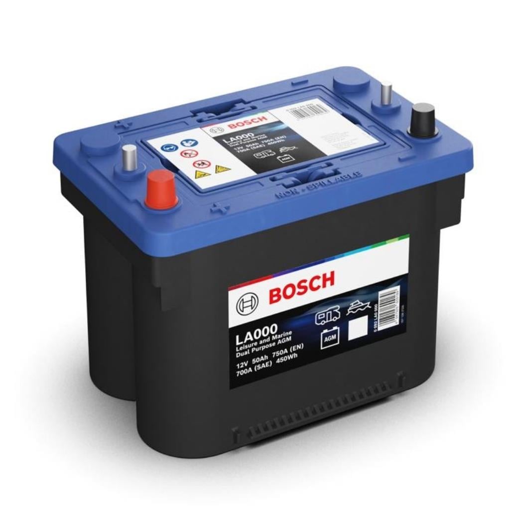 Akü, 12v 50ah Bosch Dual Agm Deep Cycle (leisure & Marin & Karavan) 0092la0000 |