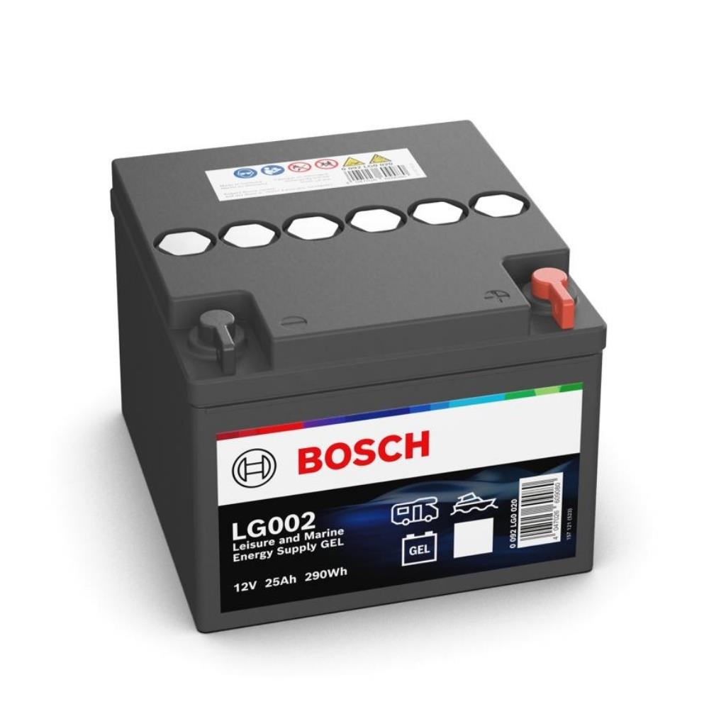 Akü, 12v 25ah Bosch Jel Serisi Deep Cycle ( Leisure & Marin & Karavan) 0092lg0020 |