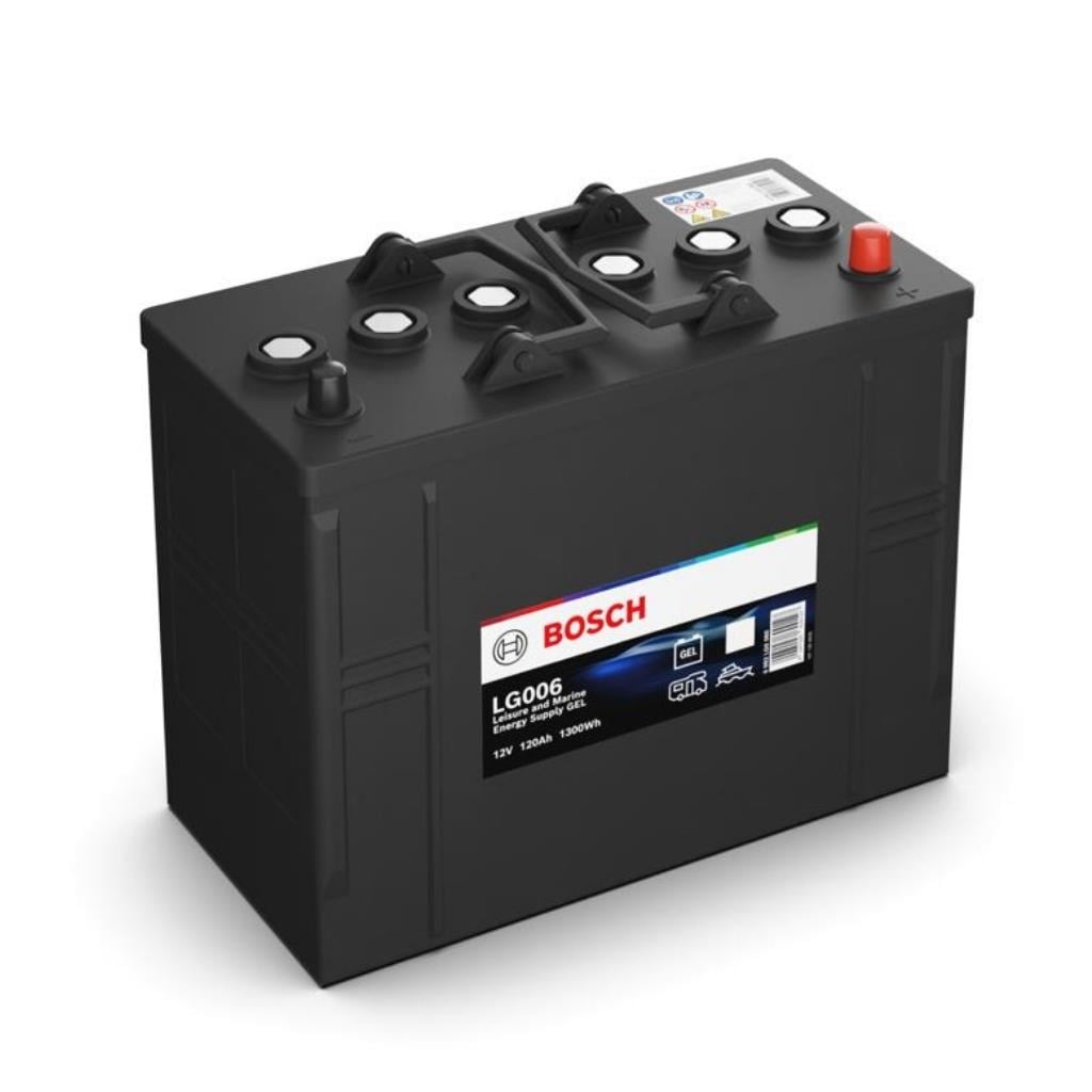 Akü, 12v 120ah Bosch Jel Serisi (dik-yüksek Kasa) Deep Cycle ( Leisure & Marin & Karavan) |