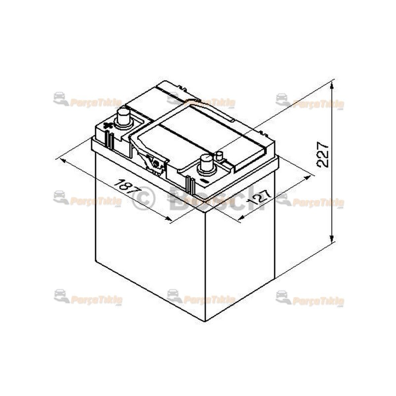 Akü, 12V 33Ah Bosch Akü S4 Ters İnce Kutup 0092S40490