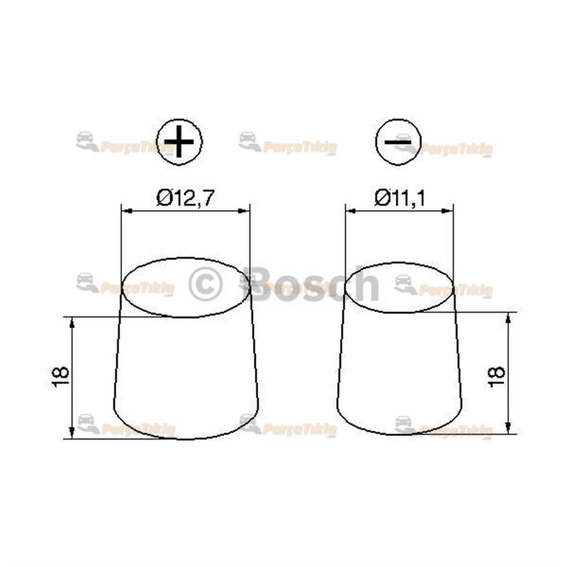 Akü, 12V 33Ah Bosch Akü S4 Ters İnce Kutup 0092S40490