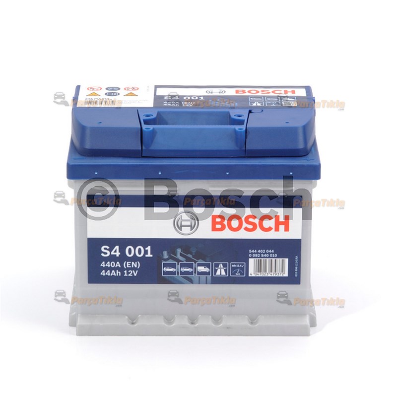 Akü, 12V 44Ah Bosch Akü S4 Alçak 0092S40410