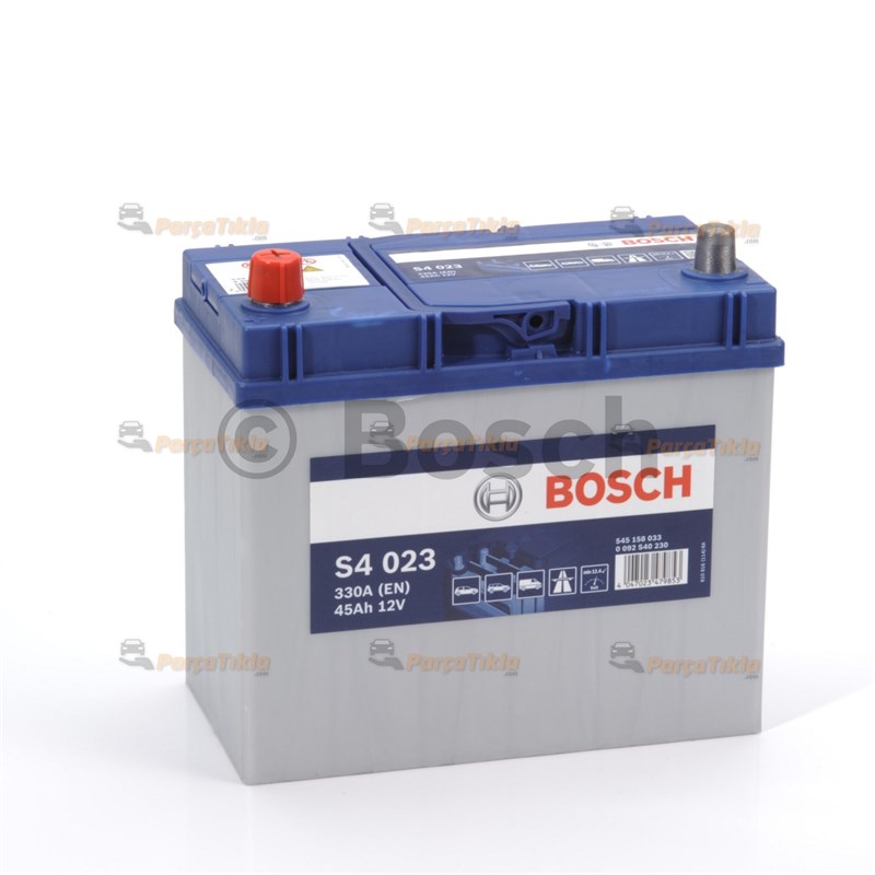 Akü, 12V 45Ah Bosch Akü S4 Ters 0092S40380
