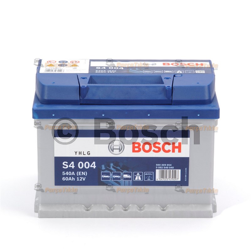 Akü, 12V 60Ah Bosch Akü S4 Alçak 0092S40310