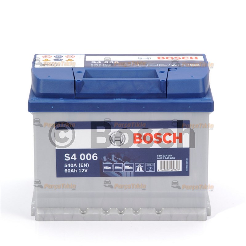 Akü, 12V 62Ah Bosch Akü S4 (Ters) 0092S40440