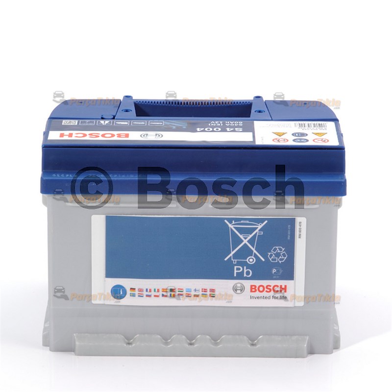 Akü, 12V 60Ah Bosch Akü S4 Alçak 0092S40310