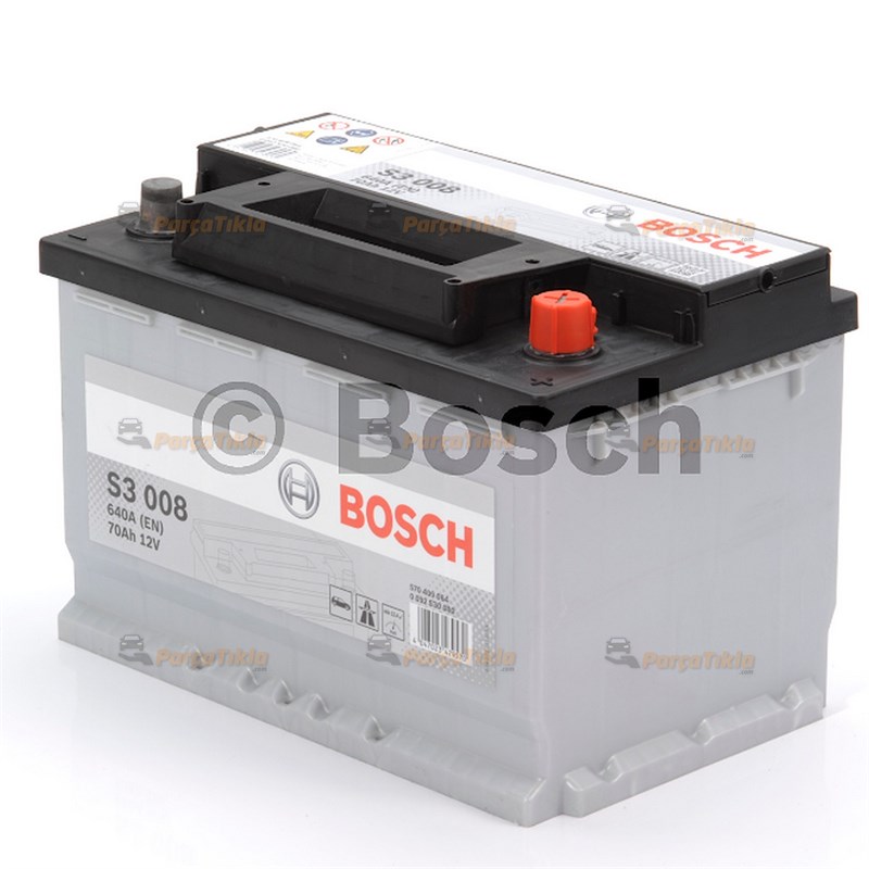 Akü, 12V 70Ah S3 Bosch Akü 0092S30150 640A