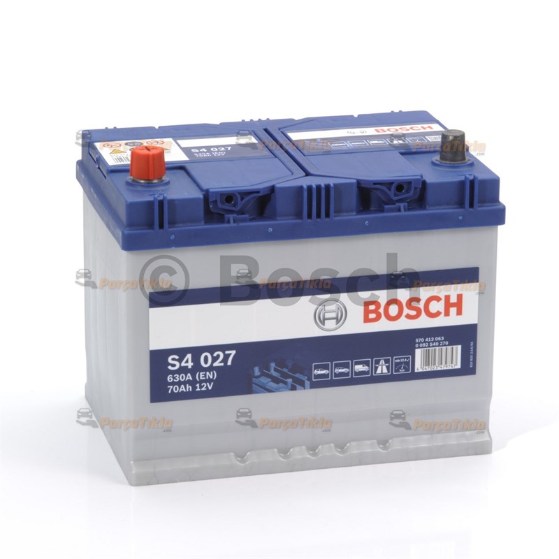 Akü, 12V 70Ah Bosch Akü S4 (Ters) (Japon) 0092S40560