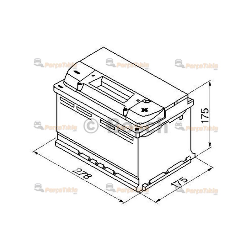 Akü, 12V 71Ah Bosch Akü Alçak Opel , 0092S40450