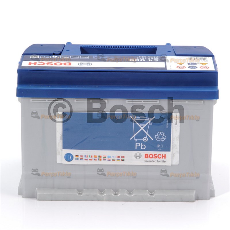 Akü, 12V 74Ah S4 Bosch Akü Ters 0092S40330