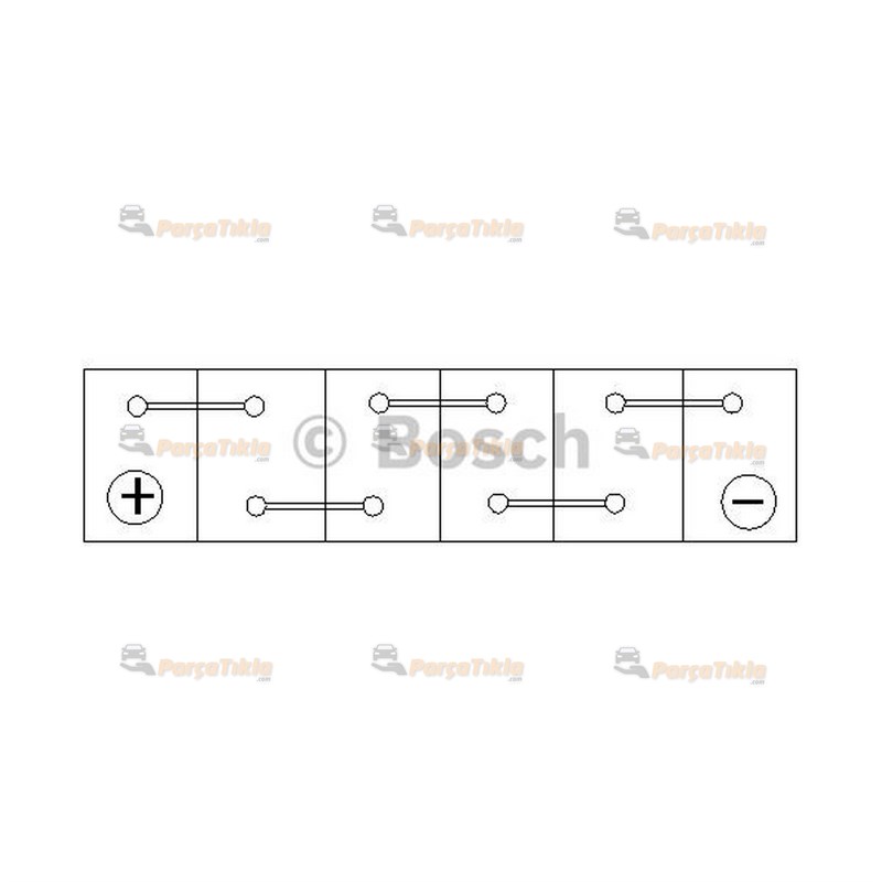 Akü, 12V 74Ah S4 Bosch Akü Ters 0092S40330