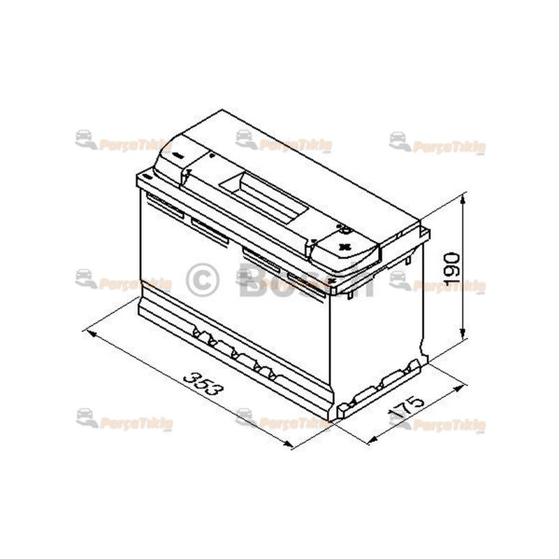 Akü, 12V 100Ah Bosch Akü S5 Merc, Bmw 0092S50170