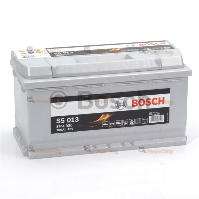 Akü, 12V 100Ah Bosch Akü S5 Merc, Bmw 0092S50170