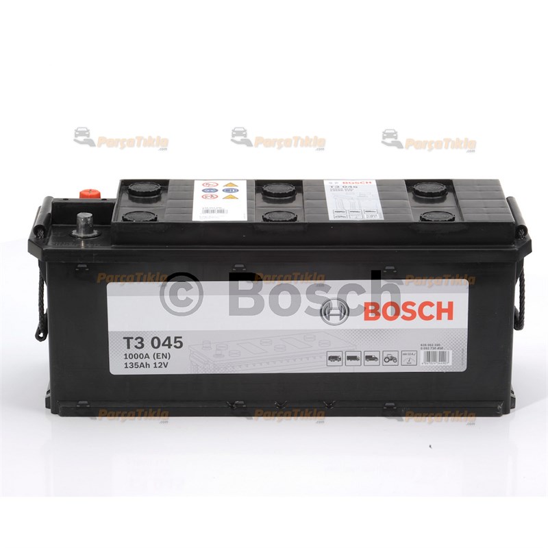 Akü, 12V 135Ah T3 Akü Siyah 0092T30100