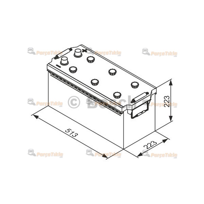 Akü, 12V 155Ah T3 Akü Siyah 0092T30200