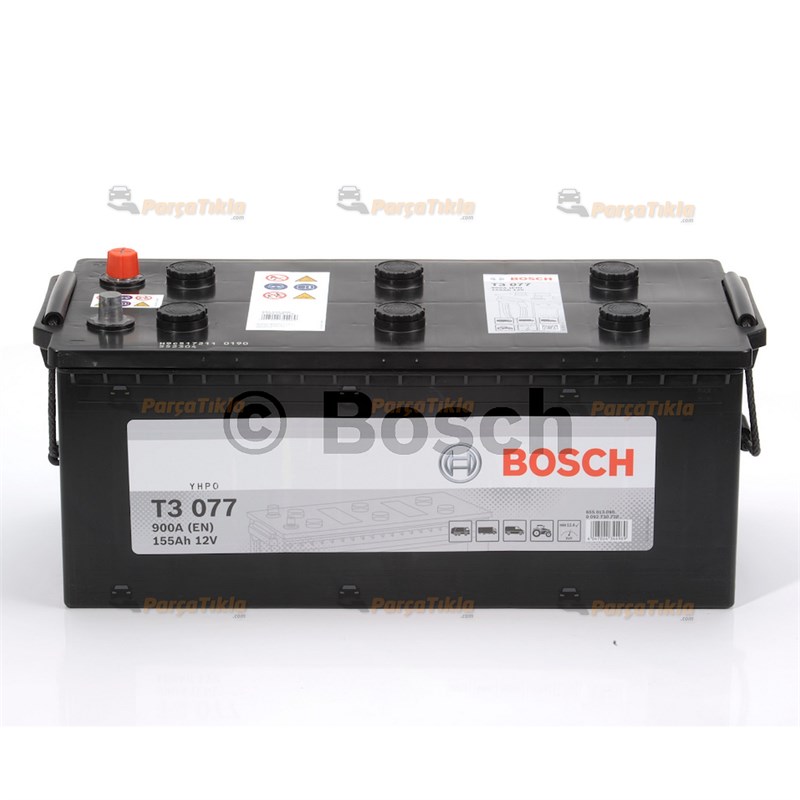 Akü, 12V 155Ah T3 Akü Siyah 0092T30200