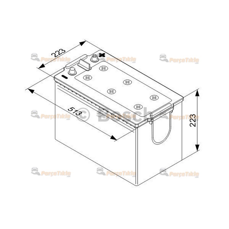 Akü, 12V 170Ah Tecmax Bosch Akü 092T40170