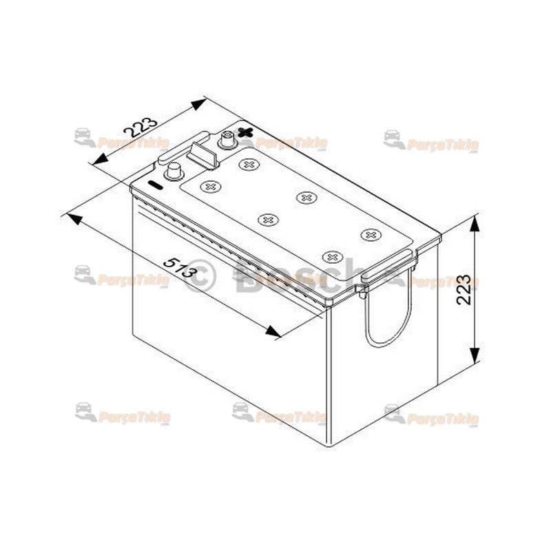 Akü, 12V 180Ah Bosch Akü 0092T50780