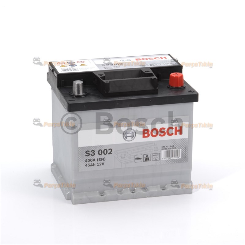 Akü, 12V 44Ah Bosch Akü S3 Marş Akü 0092S30045