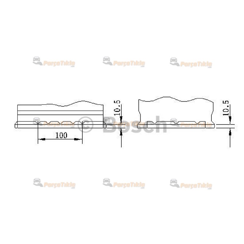 Akü, 12V 44Ah Bosch Akü S3 Marş Akü 0092S30045
