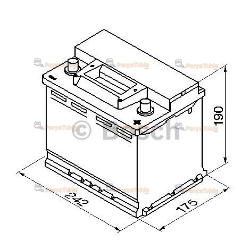 Akü, 12V 56Ah S3 Bosch Akü 0092S30550