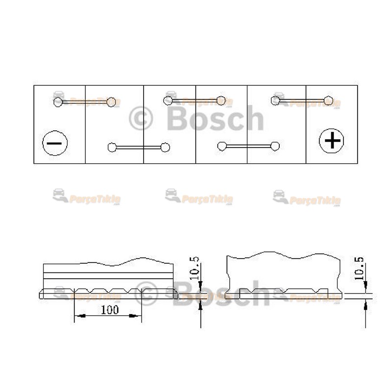 Akü, 12V 56Ah S3 Bosch Akü 0092S30550