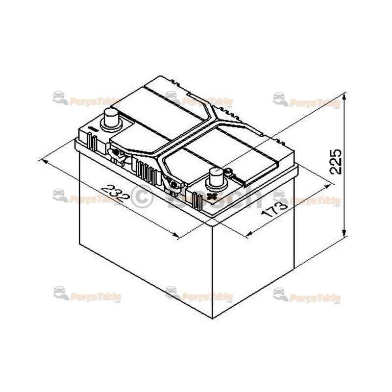 Akü, 12v 60ah Bosch Akü Yüksek Japon -- 0092s40500 |
