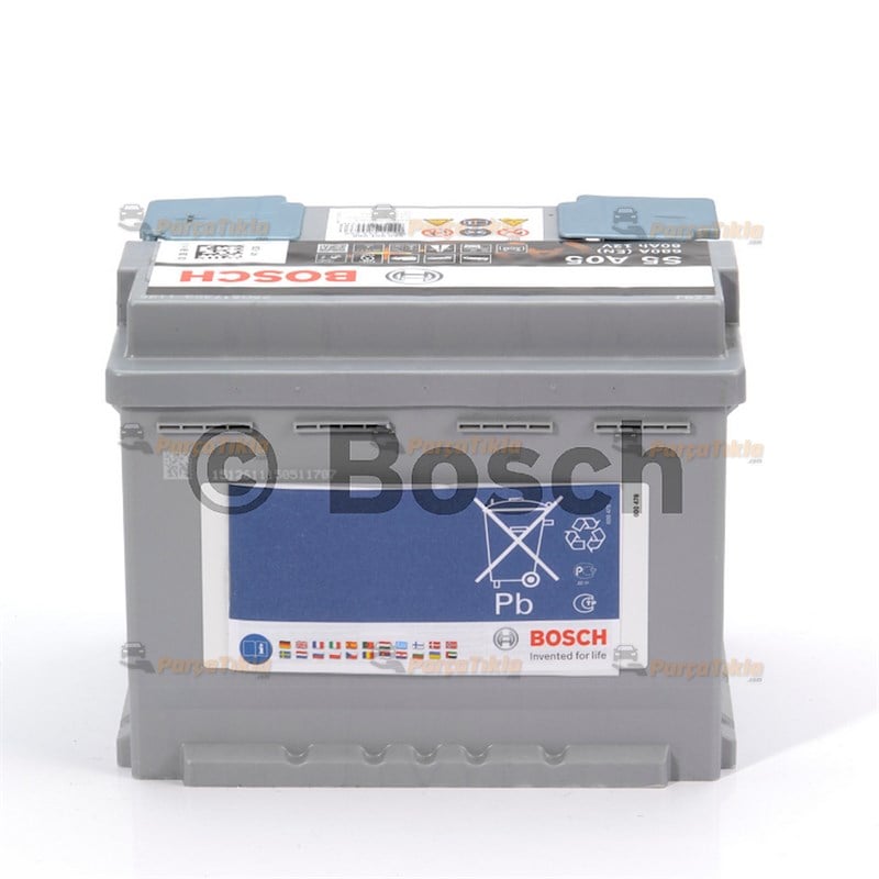 Akü, 12V 60Ah S5 Agm Bosch Start Stop 0092S5a030