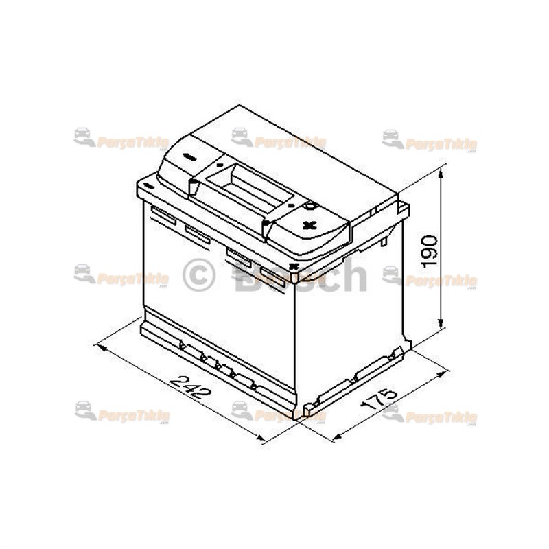 Akü, 12V 63Ah S5 Silver Plus Bosch Akü 0092S50120