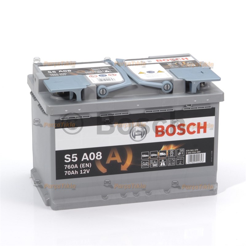 Akü, 12v 70ah Agm Bosch Akü Start-stop 0092s5a040 |