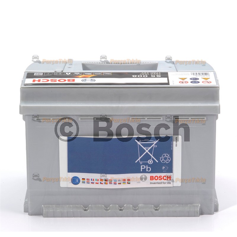Akü, 12V 77Ah Sılver Plus Bosch Akü 0092S50770