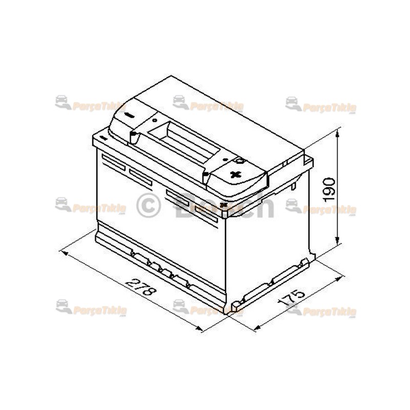 Akü, 12V 77Ah Sılver Plus Bosch Akü 0092S50770