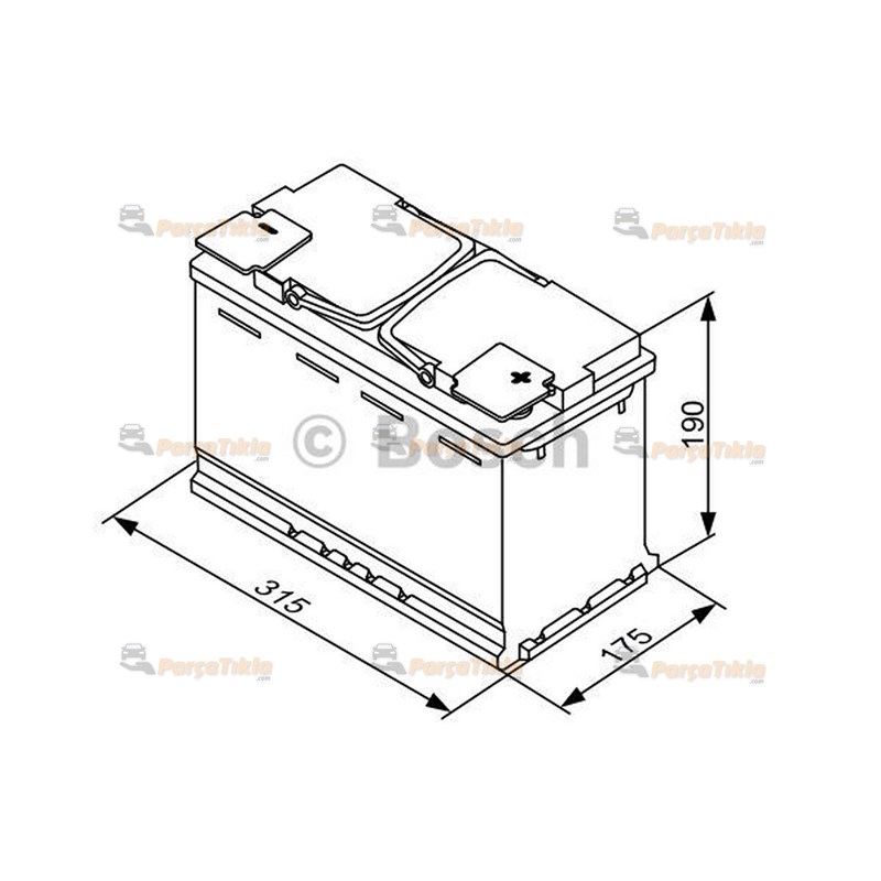 Akü, 12v 80ah Agm Bosch Akü Start-stop 0092s5a060 |