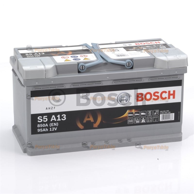 Akü, 12V 95Ah Agm Bosch Akü Start Stop 0092S5a070