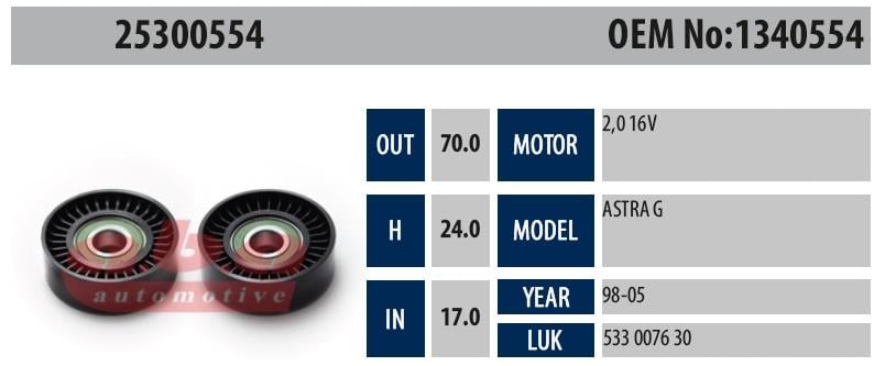 Gergi Rulmanı Aba 25300554 17x70x24 | Aba 25300554