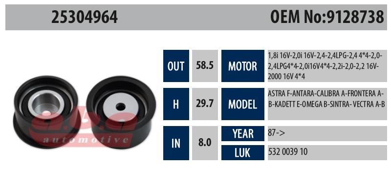 Gergi Rulmanı Aba 25304964 8x52x29 | Aba 25304964
