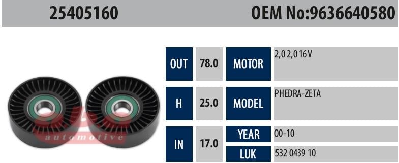 Gergi Rulmanı Jumpy Xsara Peugeot Fıat 17x78x25 | Aba 25405160