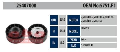 Gergi Rulmanı Aba 25407008 Ford 8x65x26,5 | Aba 25407008