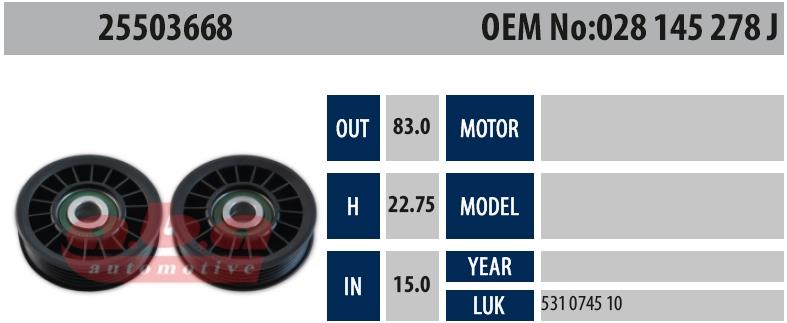 Gergi Rulmanı Aba 25503668.passat 1.9 15x83x23 | Aba 25503668