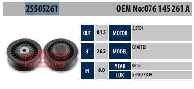 Gergi Rulmanı 8x81.5x26.2 6kanal Vw Crafter Aba 25505261 | Aba 25505261