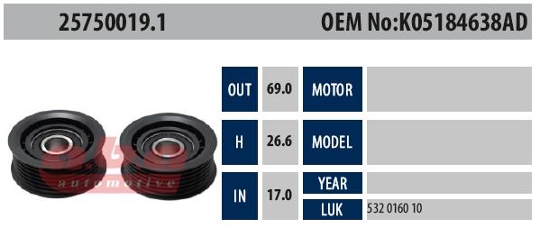 Gergi Rulmanı Aba 25750019.1 17x69x26.6 Eks | Aba 25750019.1