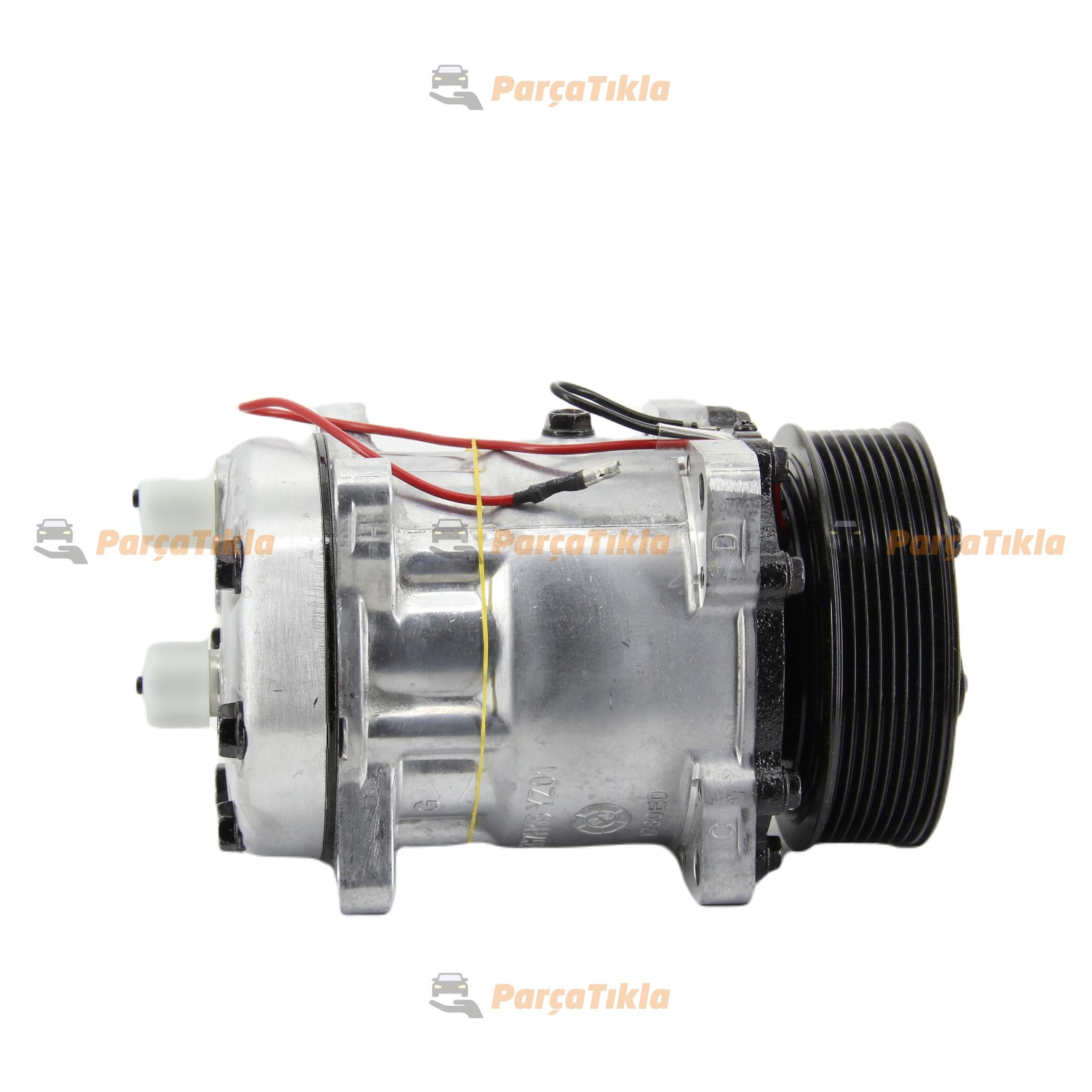 Klima Kompresörü 12v 8pk 7h15 Arkadan Çıkıs İnce Kalın Sanden8027 Sd8027 Sanden8238 Sd8238 | Acedge Ace8027