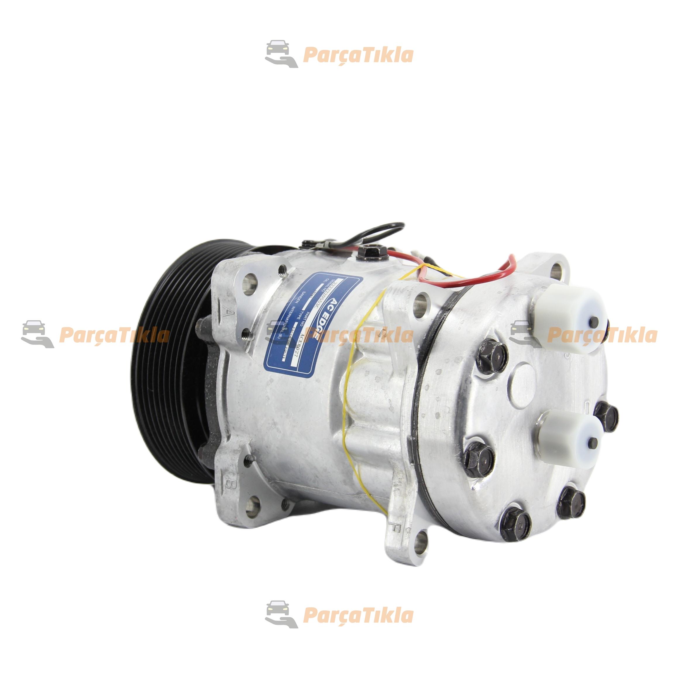 Klima Kompresörü 12v 8pk 7h15 Arkadan Çıkıs İnce Kalın Sanden8027 Sd8027 Sanden8238 Sd8238 | Acedge Ace8027