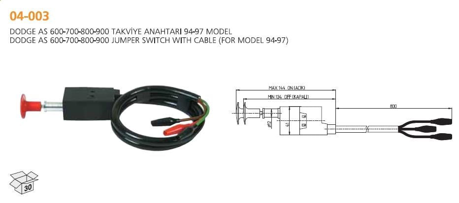 Takviye Anahtarı Komple As600 700 800 900 Takım | Aksa 04003