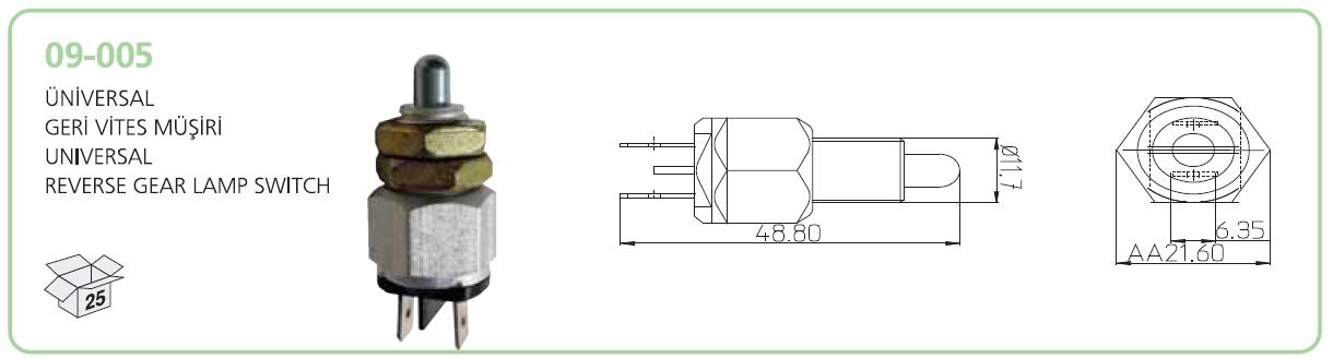 Geri Vites Müşürü Ak-sa-üniversal 09005 | Aksa 09005