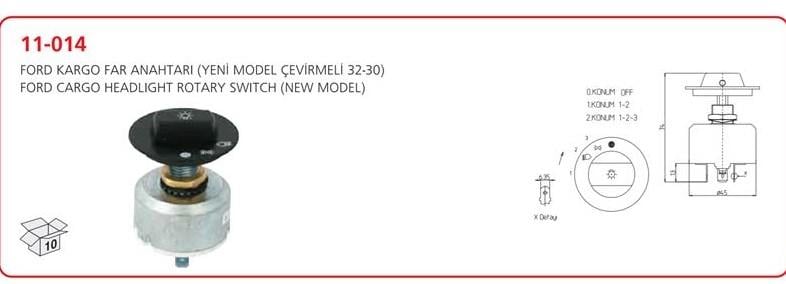 Far Anahtar Ford Cargo Ym Çevirmeli | Aksa 11014