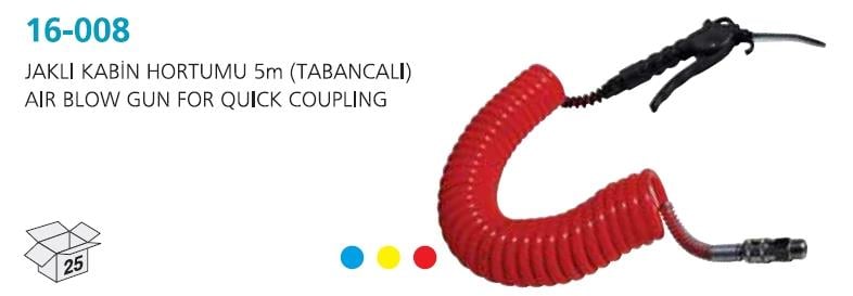 Jaklı Kabin Hortumu 5mt (tabancalı) Aksa16-008 | Aksa 16008