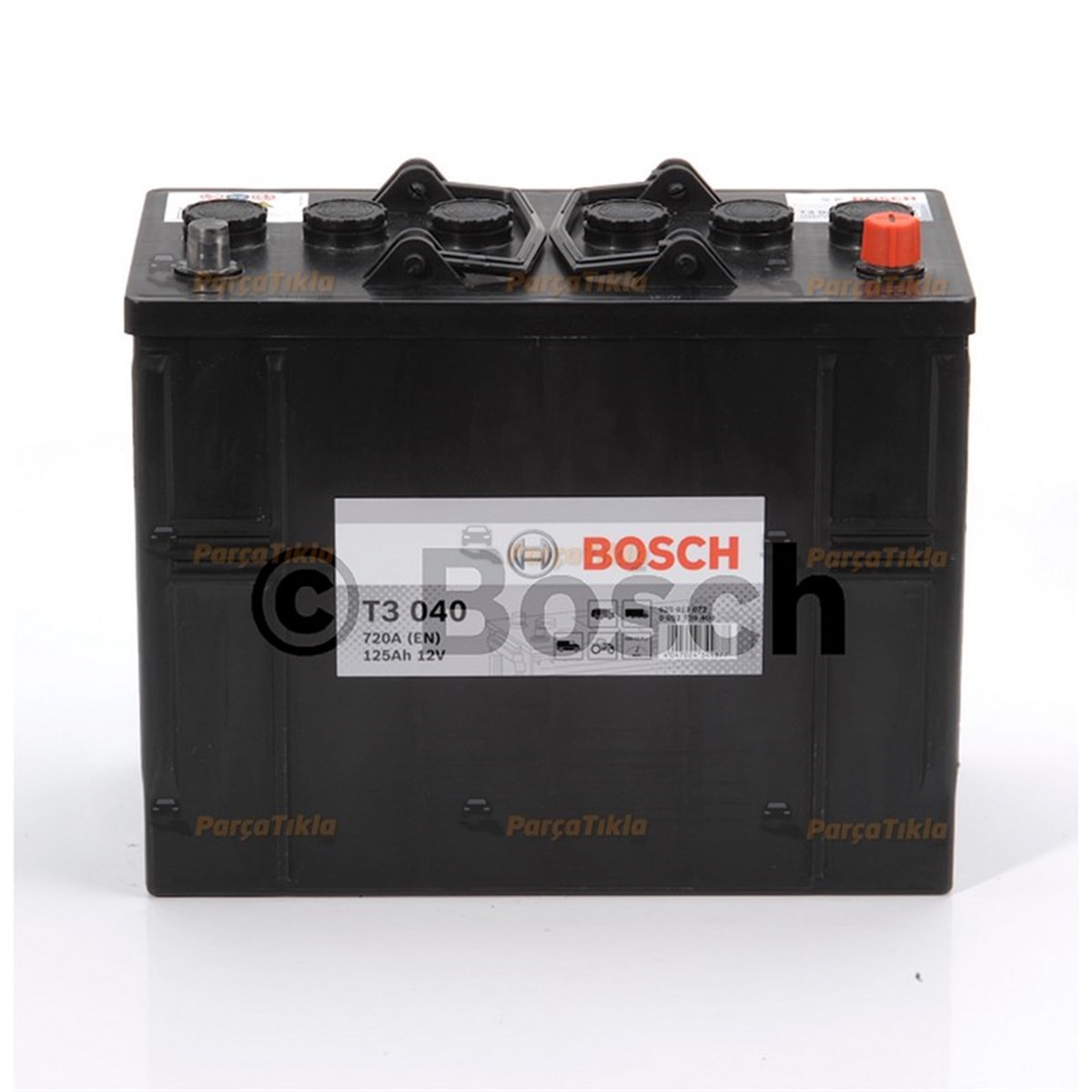 Akü, 12V 125Ah T3 Akü Bosch Siyah Yüksek 0092T30070