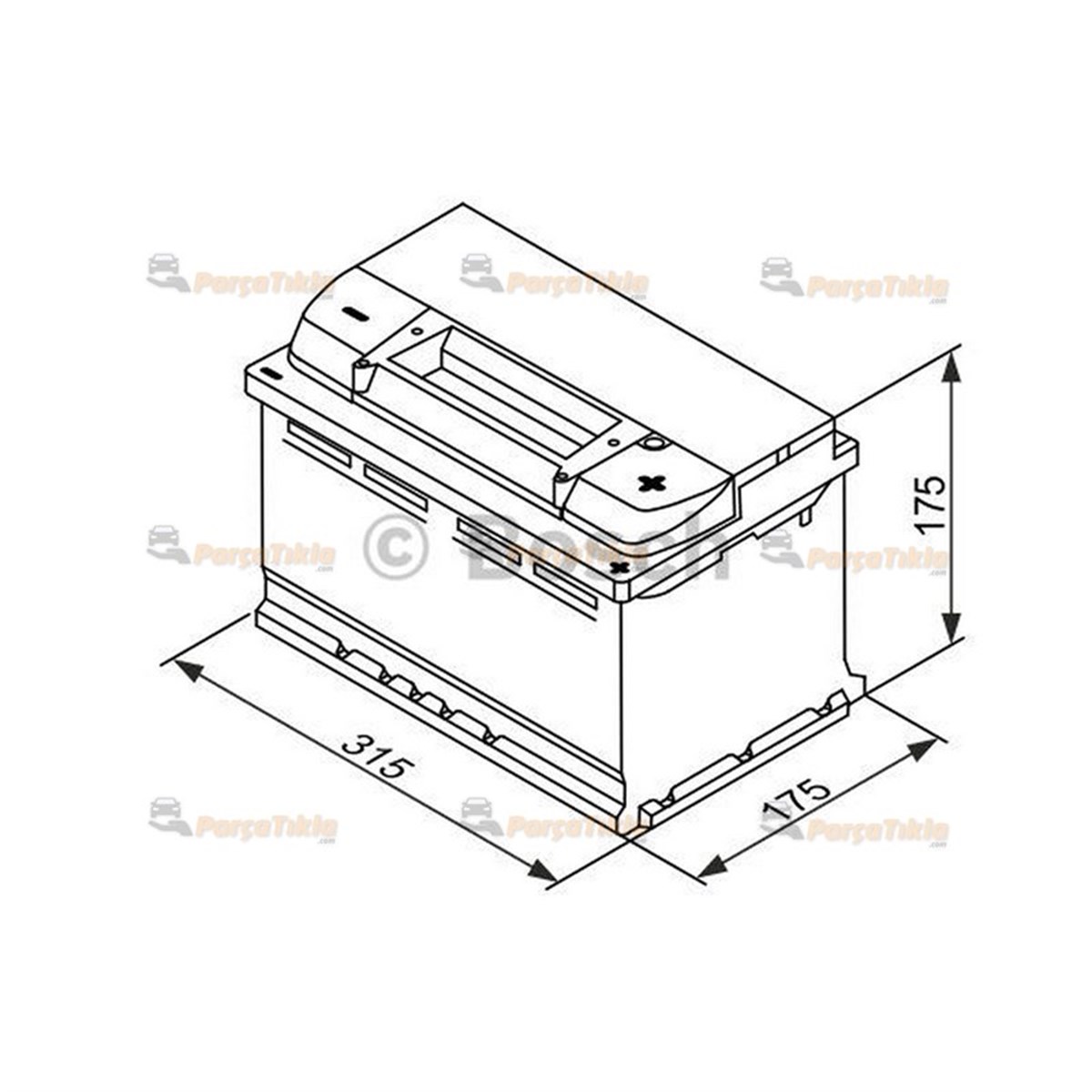 Akü, 12V 75Ah Efb Start/Stop Bosch Akü 0092S4e830 Kuga Courıer