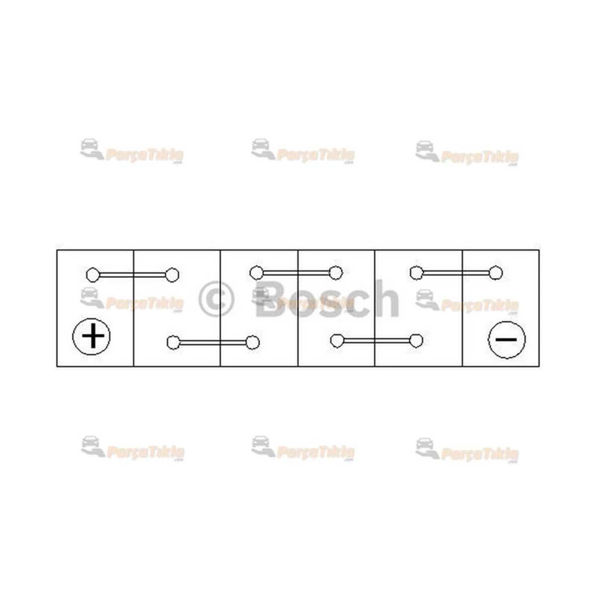 Akü, 12V 95Ah Bosch Akü S4 Ters 0092S40580